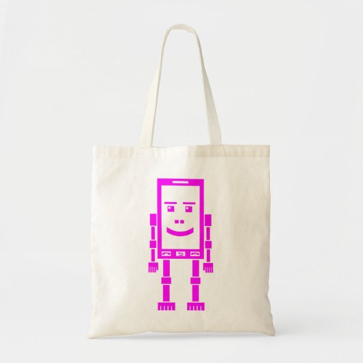 Robo Phone - Magenta Tragetasche (Vorne)