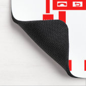 Robo Phone - Red on White Mousepad (Ecke)