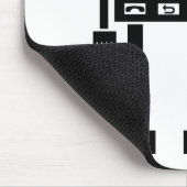 Robo Phone - Schwarz auf Weiß Mousepad (Ecke)