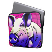 ROBO PIG iPad Abdeckung. Bearbeitbarer Text. Lapto Laptopschutzhülle (Vorderseite Links)