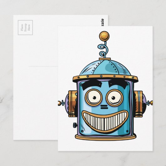 Robo Postkarte (Vorne/Hinten)
