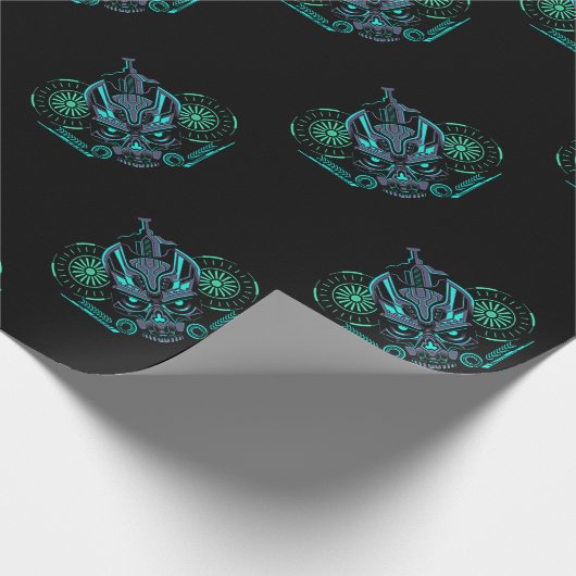 Robo Skull Geschenkpapier (Ecke)