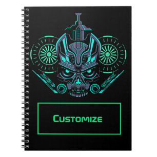 Robo Skull Notebook Notizblock