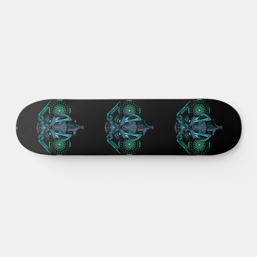 Robo Skull Skateboard (Horizontal)