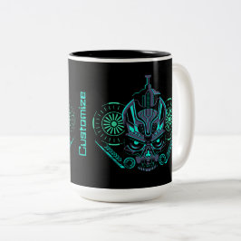 Robo Skull Zweifarbige Tasse