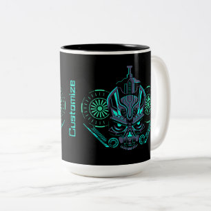 Robo Skull Zweifarbige Tasse