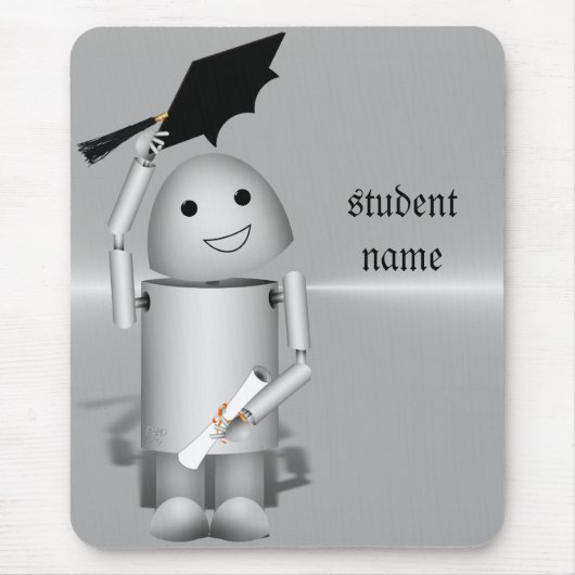 Robo-x9-Abschluss - Kappen bei Feier abbrechen Mousepad (Vorne)