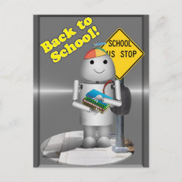 Robo-x9 an der Bushaltestelle der Schule Postkarte