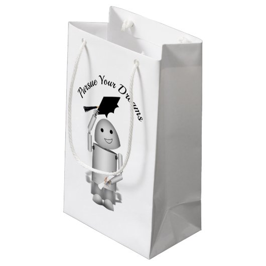 Robo-X9 Robot Grad Cap Abschluss Kleine Geschenktüte (Rückseite Schrägansicht)