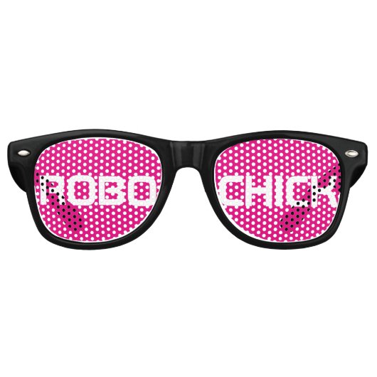 Robochick-Sonnenbrille Partybrille (Vorderseite)