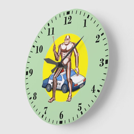 Robocop Große Wanduhr (Winkel)