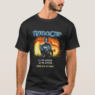 Robocop Video Game Start Menü Pixel Portrait T-Shirt