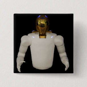 Robonaut 2, ein geschickter, humanoider Astronaute Button