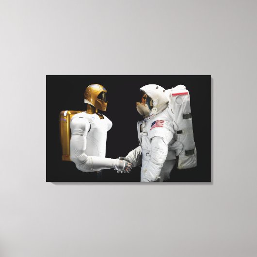 Robonaut 2, ein geschickter, humanoider Astronaute Leinwanddruck (Vorderseite)