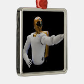 Robonaut 2, ein geschickter, humanoider Astronaute Ornament Aus Metall (Rechts)
