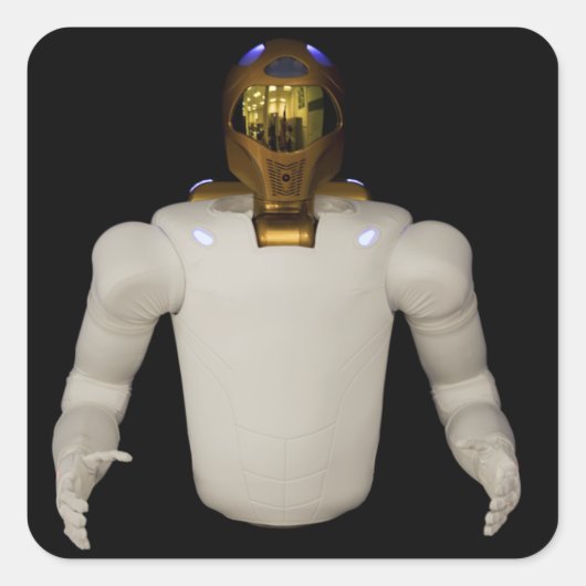 Robonaut 2, ein geschickter, humanoider Astronaute Quadratischer Aufkleber (Vorderseite)