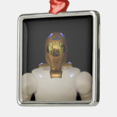 Robonaut 2, ein geschickter, humanoider Astronaute Silbernes Ornament (Links)