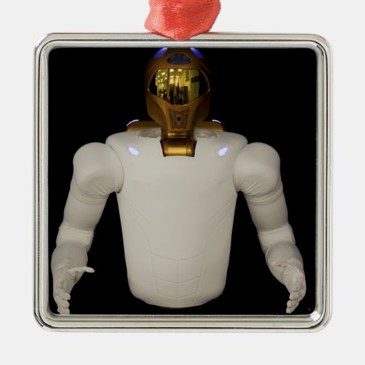 Robonaut 2, ein geschickter, humanoider Astronaute Silbernes Ornament (Vorne)
