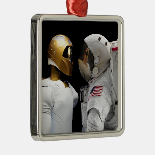 Robonaut 2, ein geschickter humanoider Astronauten Silbernes Ornament (Rechts)