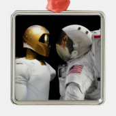 Robonaut 2, ein geschickter humanoider Astronauten Silbernes Ornament (Vorne)