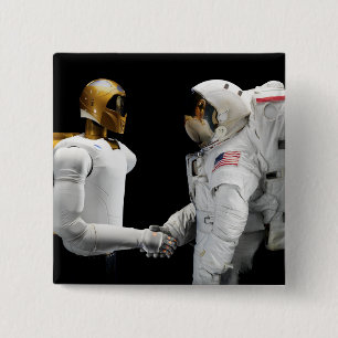 Robonaut 2, ein geschicktes, Humanoidastronaut Hel Button