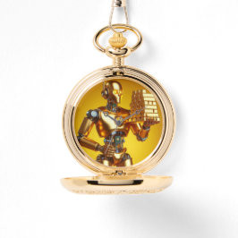 Robor no robot con oro armbanduhr