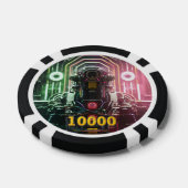 Robot 1 Black gold 10000 gestreifter Poker-Chip Pokerchips (Einzeln)