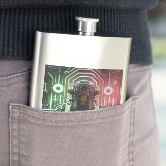 Robot-1-Flasche Flachmann (Beispiel)