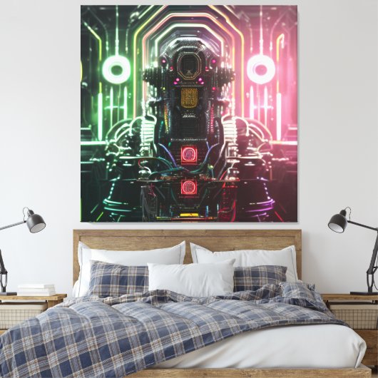 Robot-1-Leinwand Leinwanddruck (Insitu (Schlafzimmer))