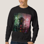 Robot 1 men schwarzes Sweatshirt (Vorderseite)