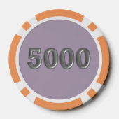 Robot 1 orange 5000 gestreifter Poker-Chip Pokerchips (Rückseite)