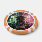 Robot 1 orange 5000 gestreifter Poker-Chip Pokerchips (Einzeln)