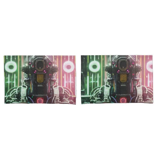 Robot-1-Paar-Kopfkissenpaare Kissenbezug (Vorderseite-Set)