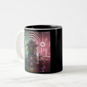 Robot 1 schwarze zweifarbige Tasse (Vorderseite Links)