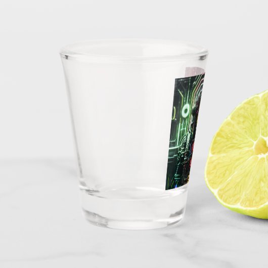 Robot-1-Shotglas Schnapsglas (Links)