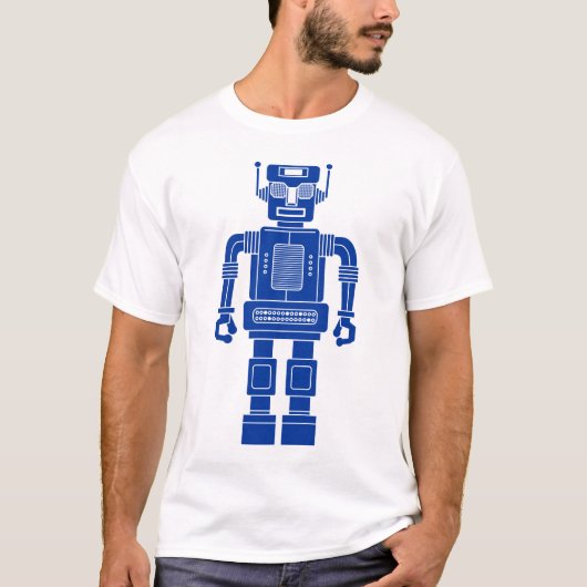 Robot 270620/04 - Navy Blue and White T - Shirt (Vorderseite)