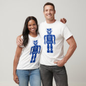 Robot 270620/04 - Navy Blue and White T - Shirt (Unisex)