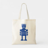 Robot 270620/06 - Navy Blue and White Tote Bag Tragetasche (Rückseite)