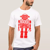 Robot 270620/08 - Roter und Weißer T - Shirt (Vorderseite)
