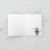 Robot 2. Geburtstag Vielen Dank Dankeskarte (Innenseite)