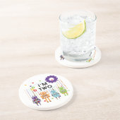 Robot 2. Geburtstagsgeschenke Untersetzer (Seite)