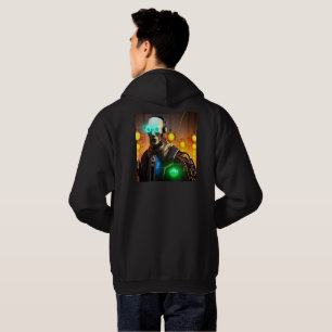 Robot 2 Männer Schwarz gekleidetes Sweatshirt zurü