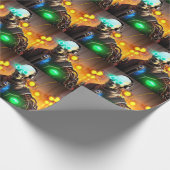 Robot-2-Mattpapier Geschenkpapier (Ecke)