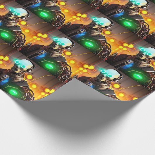 Robot-2-Mattpapier Geschenkpapier (Ecke)