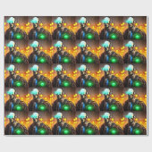 Robot-2-Mattpapier Geschenkpapier (Flach)