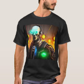 Robot 2 men Schwarzer T - Shirt (Vorderseite)