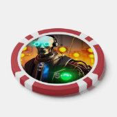 Robot-2-Poker-Chip mit 5 Streifen Pokerchips (Einzeln)