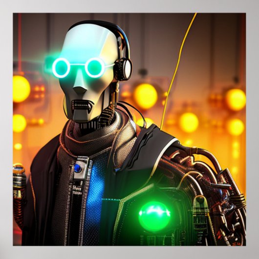 Robot-2-Werteposter Poster (Vorne)