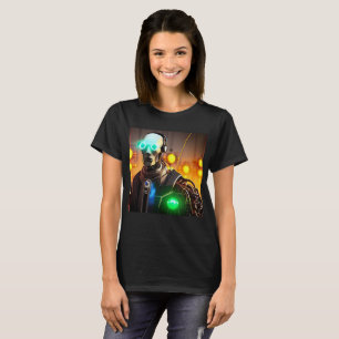 Robot 2 Women Black T - Shirt