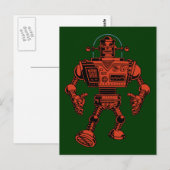 Robot 313-rot postkarte (Vorne/Hinten)